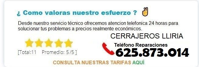 cerrajeros lliria precios